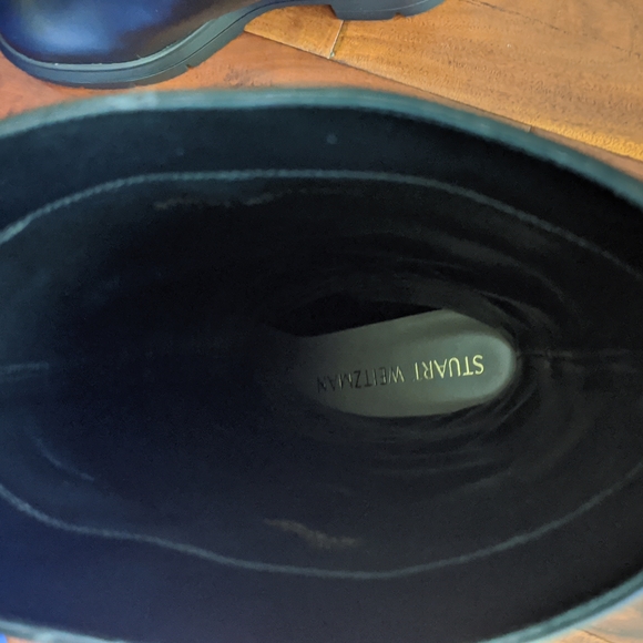 Stuart Weitzman Norah Smooth Calf Leather Boots 9 1/2 + Dust Bags New in Box❤️ - Picture 13 of 16